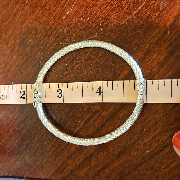 Sterling Bangle Bracelet - Picture 6 of 7